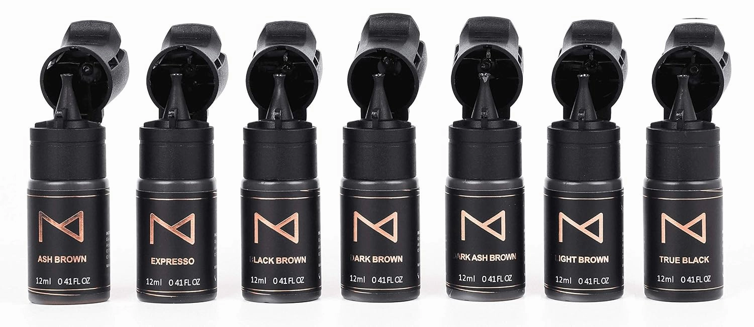 M Cosmetic LIQUID Pigment for Eyebrows/Brows Machine Use – Permanent Makeup Tattoo Ink Supplies Color Set 12ml (Ash Brown)