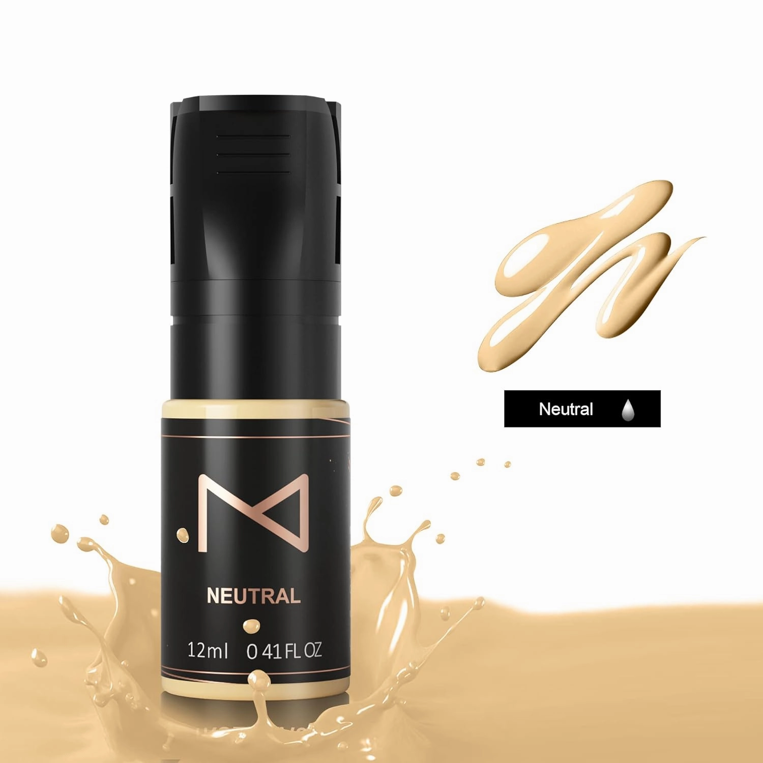 M Cosmetic Microblading Ink Permanent Makeup Pigment Eyebrow Ink Microblading Pigment for Eyebrow Eyeliner - Machine Use Permanent Makeup -12ml (Neutral)