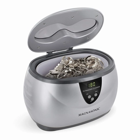 Magnasonic Ultrasonic Cleaner - 20oz Stainless Steel Tank, Digital Timer, 5 Cleaning Modes, Ultrasonic Jewelry Cleaner for All Jewelry, Eyeglasses, Watches, Dentures, Retainers & More