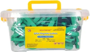 Magnetic EVA Foam Alphabet Letters and Numbers Kits for Toddlers Kids in Fun Educational,Fridge Magnets Toy Set Preschool Learning Spelling Counting 114 PCS (Green)