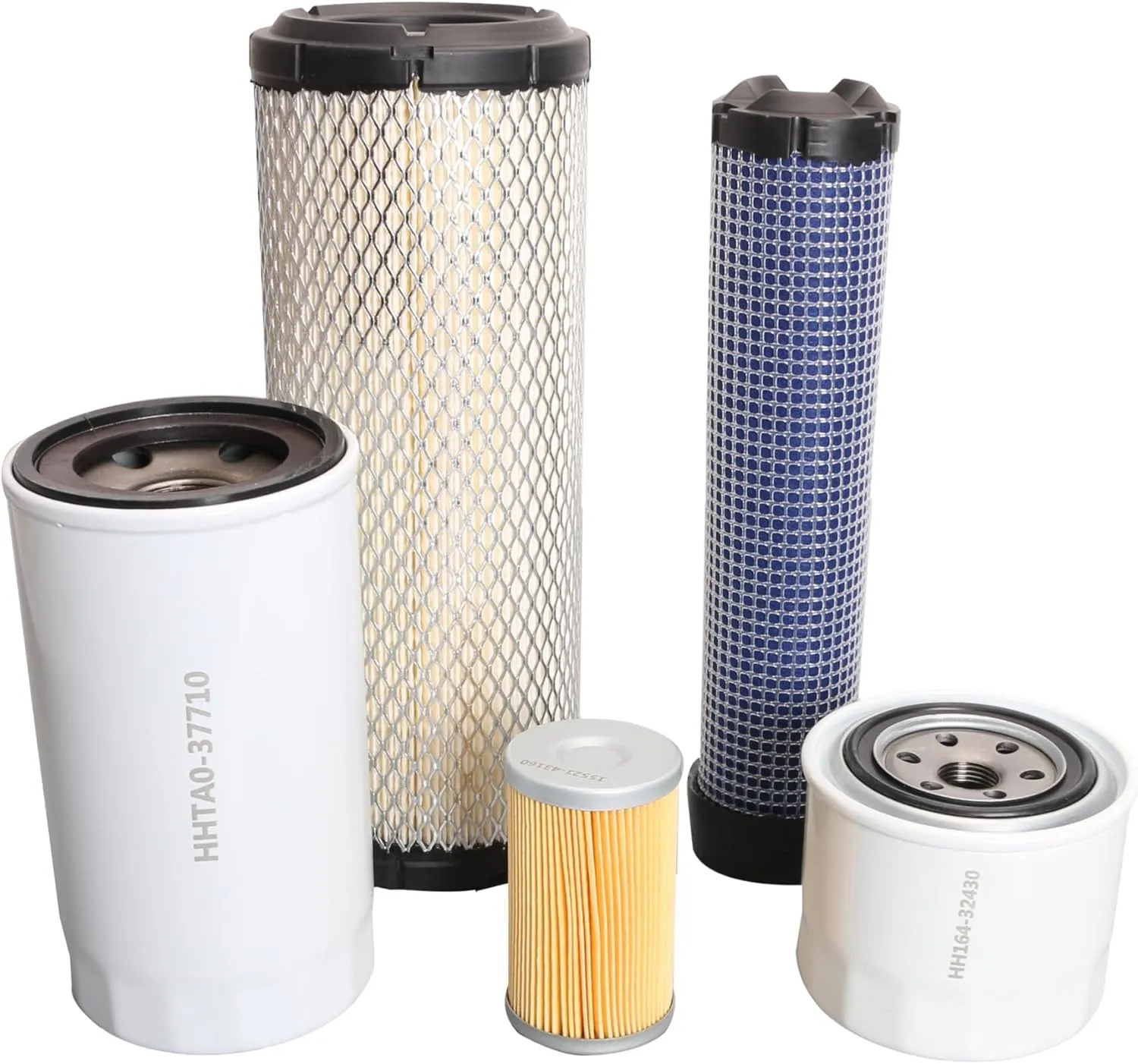 Maintenance Filter Kit fits for Kubota L3010 L3130 L3410 L3430 HST #TA040-93220 Air Filter/TA040-93230 Air Filter/HH164-32430 Oil Filter/HHTA0-37710 Hydraulic Filter/15521-43160 Fuel Filter