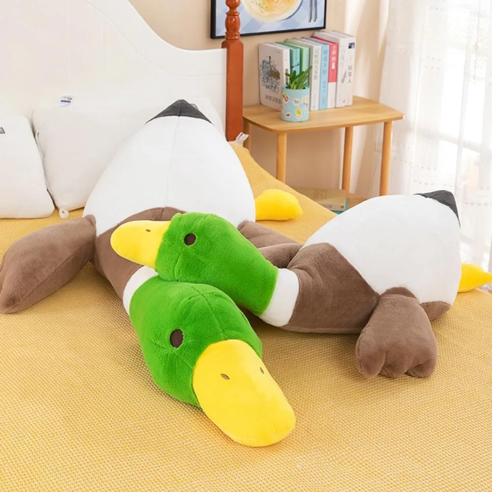 Mallard Duck Plush, Duck Stuffed Animals,Realistic Soft Furry Duck Stuffed Animal Pillow,Cute Toy Gift for Every one (47.2)
