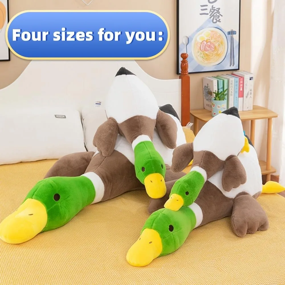 Mallard Duck Plush, Duck Stuffed Animals,Realistic Soft Furry Duck Stuffed Animal Pillow,Cute Toy Gift for Every one (47.2)