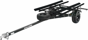 Malone MPG444LB-BLK MicroSport Off-Road LowBed 2 Kayak Trailer with 2 Bunk Kayak Carriers | 20' / 800 lbs Load Capacity | 22" Crossbar to Ground Clearance | Black Powder Coat Finish