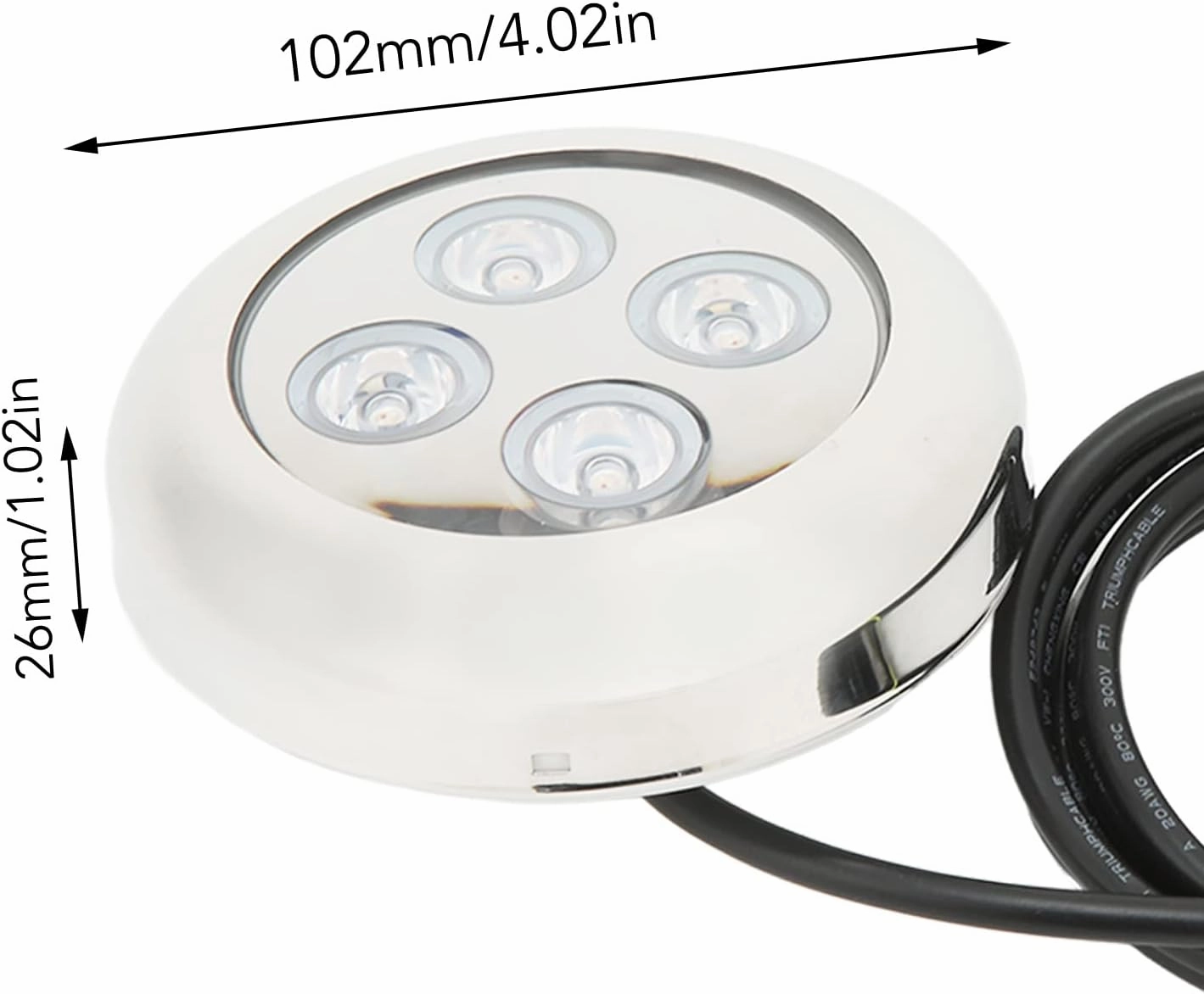 Marine Underwater Light, 60° Angle Dome Lighting Swimming Pool Light, Waterproof Seawater Interior Dome Lighting, Swimming Pool Lamp for Marine Grade, Fishing (RGBW)