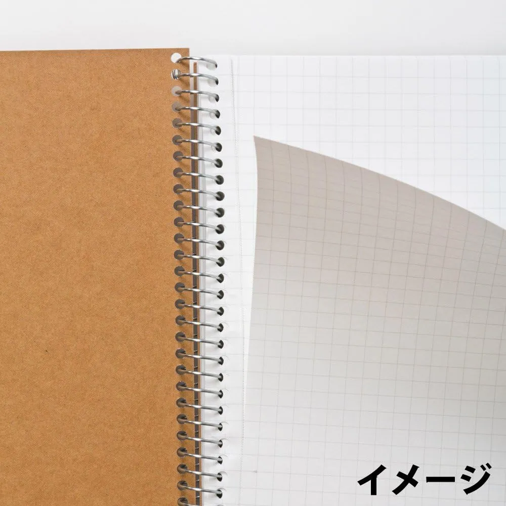 Maruman N247ES Notebook, Ring Notebook, 0.2 inch (5 mm), Square Ruled, Basic, A5, 80 Pieces, Set of 5