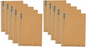 Maruman N236 Notebook, Ring Notebook, 0.26 inches (6.5 mm), Ruled, Basic B5, 40 Pieces, Set of 10