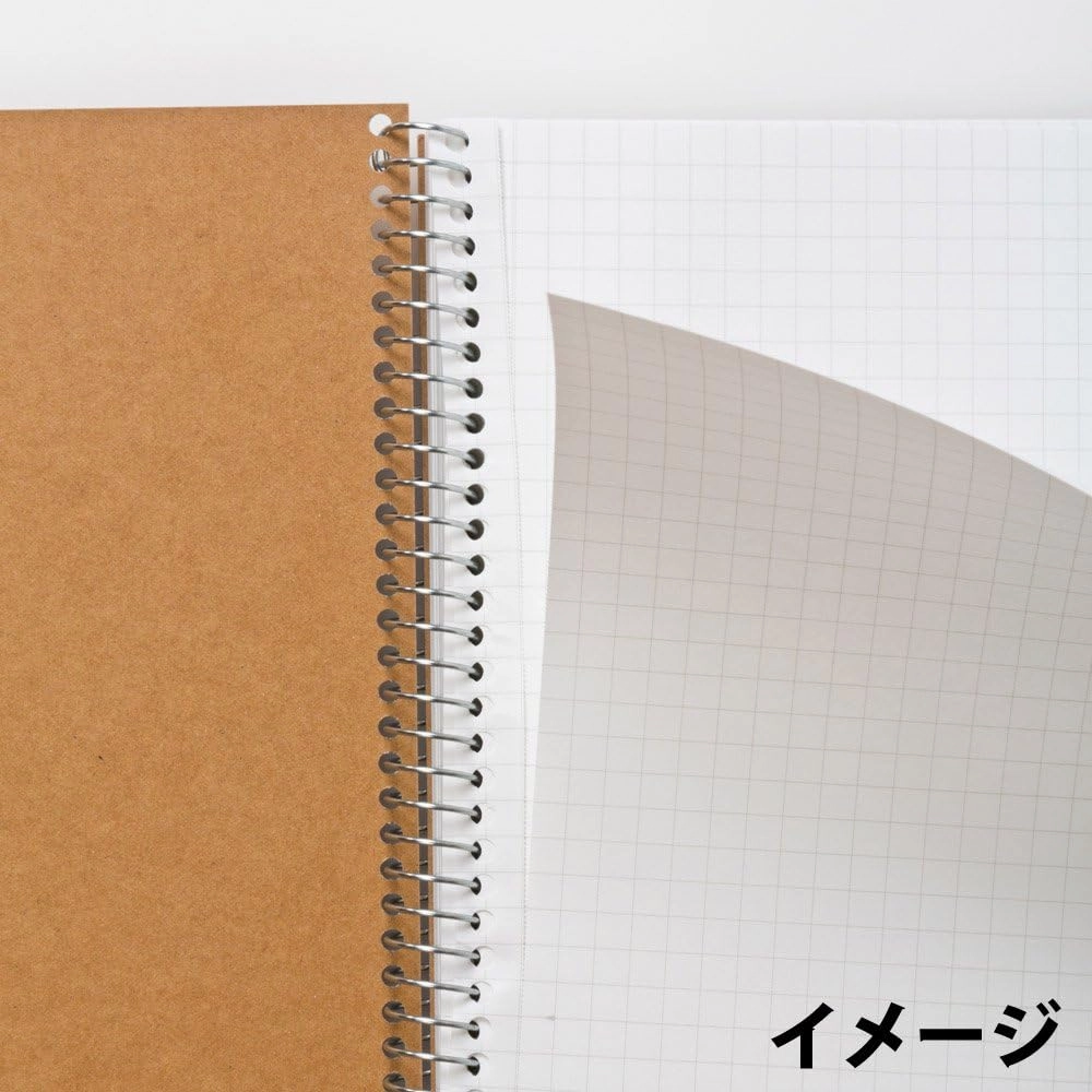 Maruman N245 Notebook, Ring Notebook, 0.2 inch (5 mm), Square Ruled, Basic, A4, 40 Pieces, Set of 5