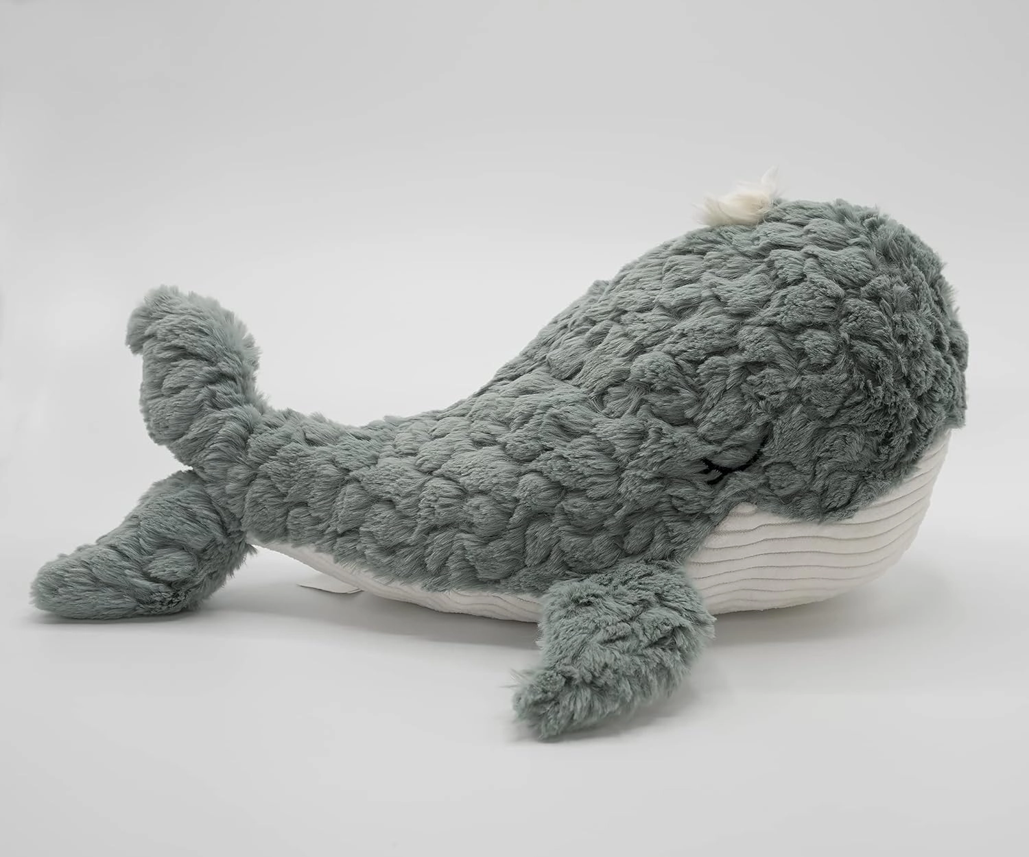 Mary Meyer Putty Stuffed Animal Soft Toy, 14-Inches, Slate Blue Whale