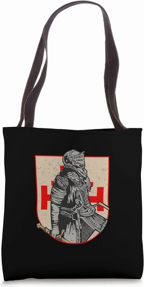 Medieval Knight Jerusalem Cross Holy Knight Templar Vintage Tote Bag