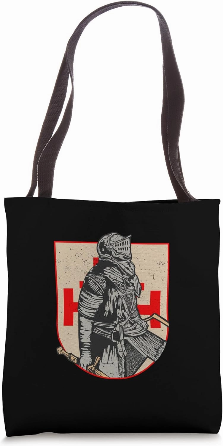 Medieval Knight Jerusalem Cross Holy Knight Templar Vintage Tote Bag