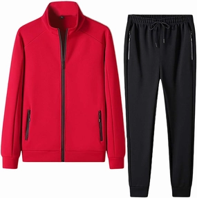 Men's Tracksuit 2 Piece Full Zipper Long Sleeve Jacket Drawstring Pants Fashion Jogging Dating Couple Casual Outfits