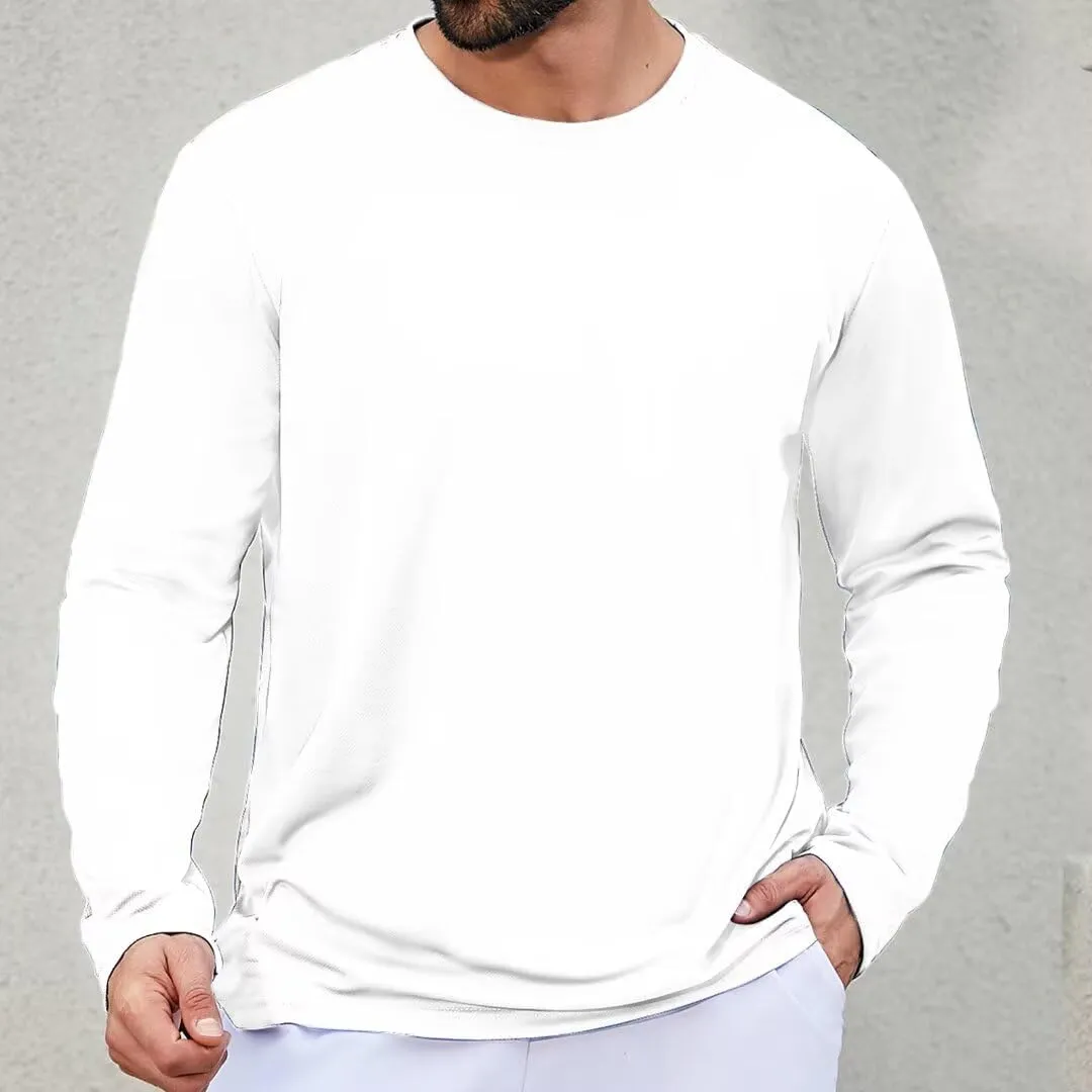 Men's Pack Dry-Fit UV Moisture Wicking Shirts UPF 50  Breathable Long Sleeve Tees Sun Protection T-Shirt with Hood