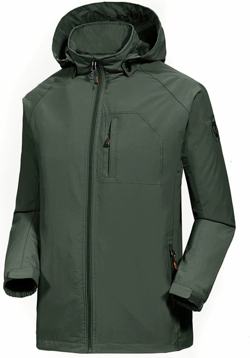 Mens Winter Jackets Fashion Long Sleeve Solid Lightweight Windbreaker Hooded Zipper Plus Sized Comfy Raincoats 2024