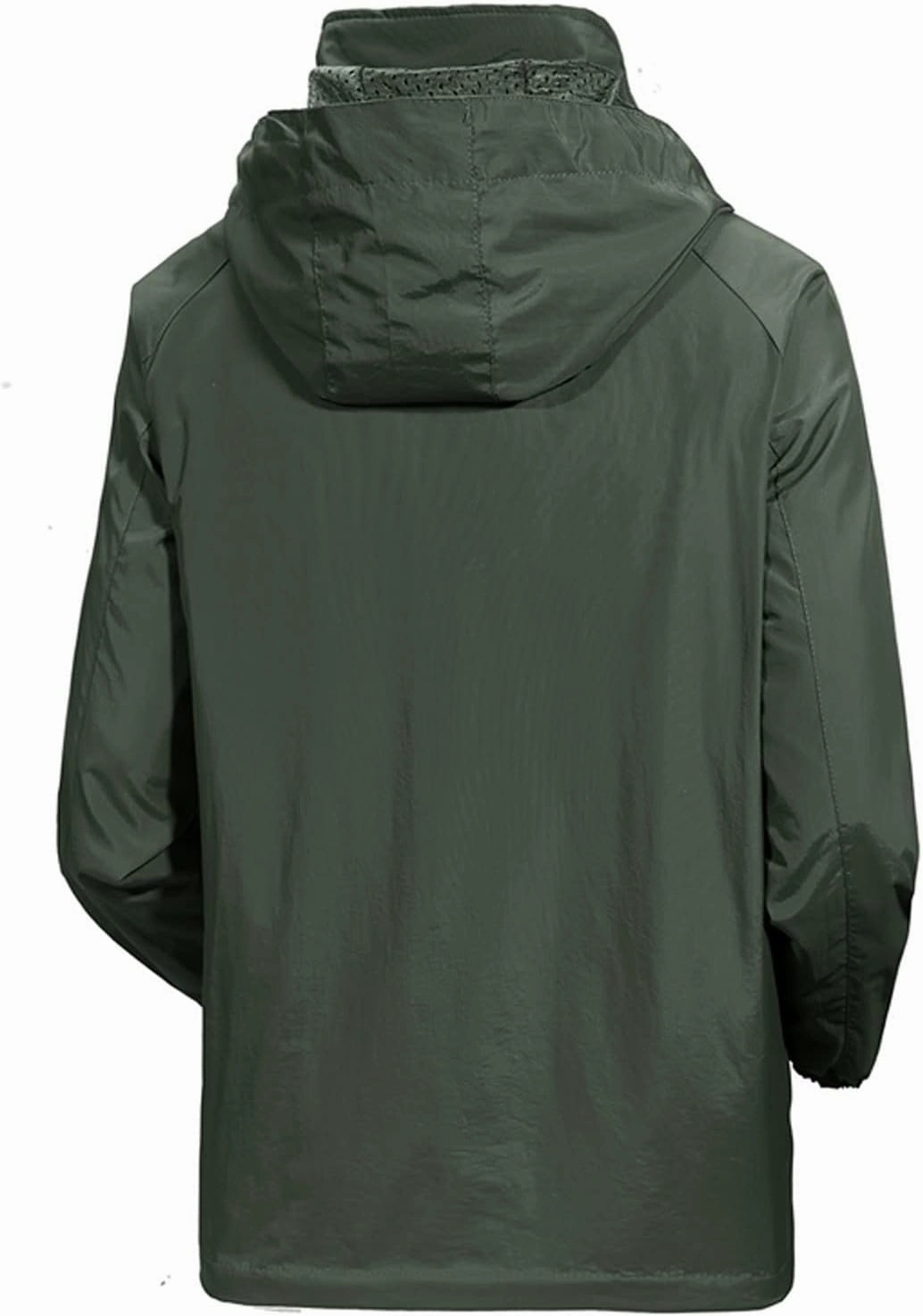 Mens Winter Jackets Fashion Long Sleeve Solid Lightweight Windbreaker Hooded Zipper Plus Sized Comfy Raincoats 2024