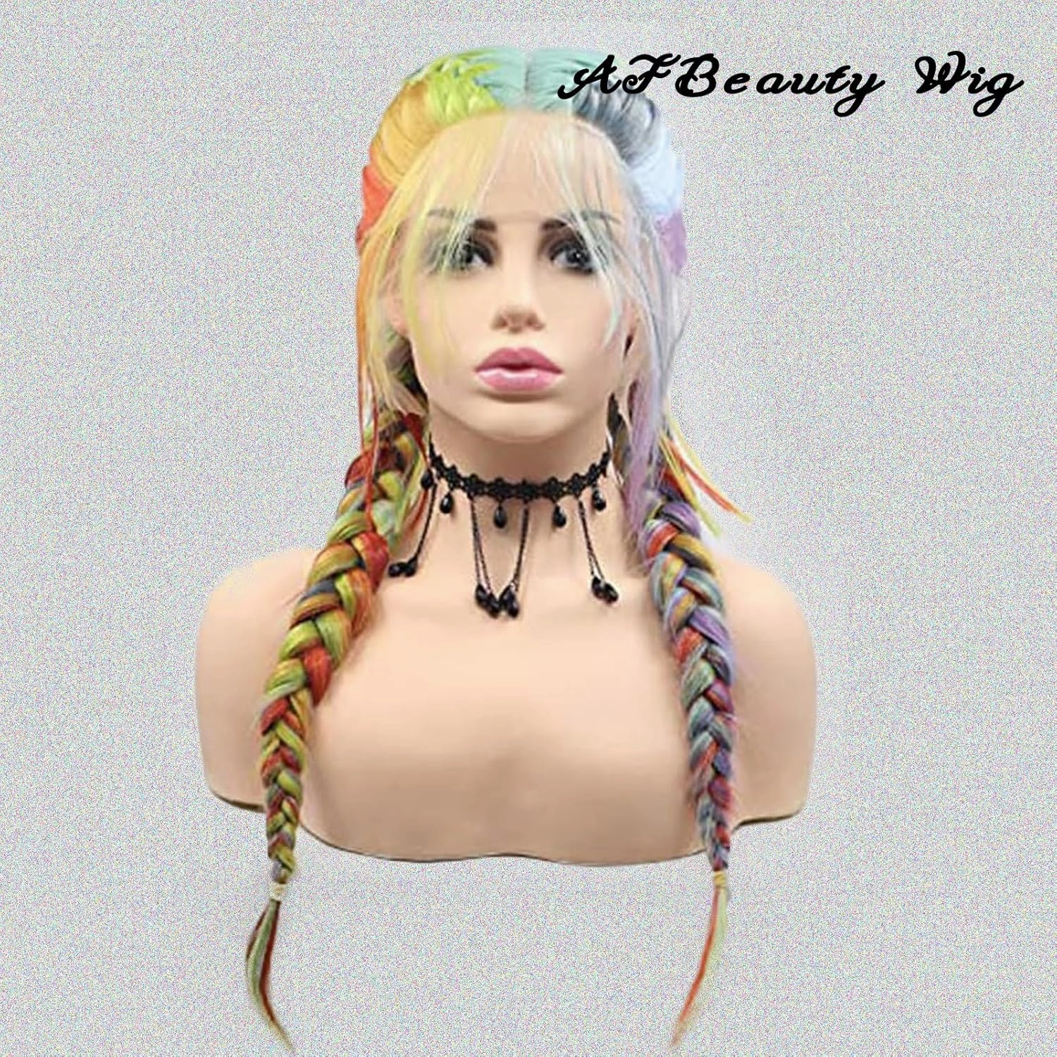Mermaid Double Lace Front Box Braided Wigs Pre Plucked with Baby Hair Long Straight Full Knotless Corrown Twist Braid Lace Front Wig for Black Women Blue Green Hot Pink Red Ginger 24 Inch