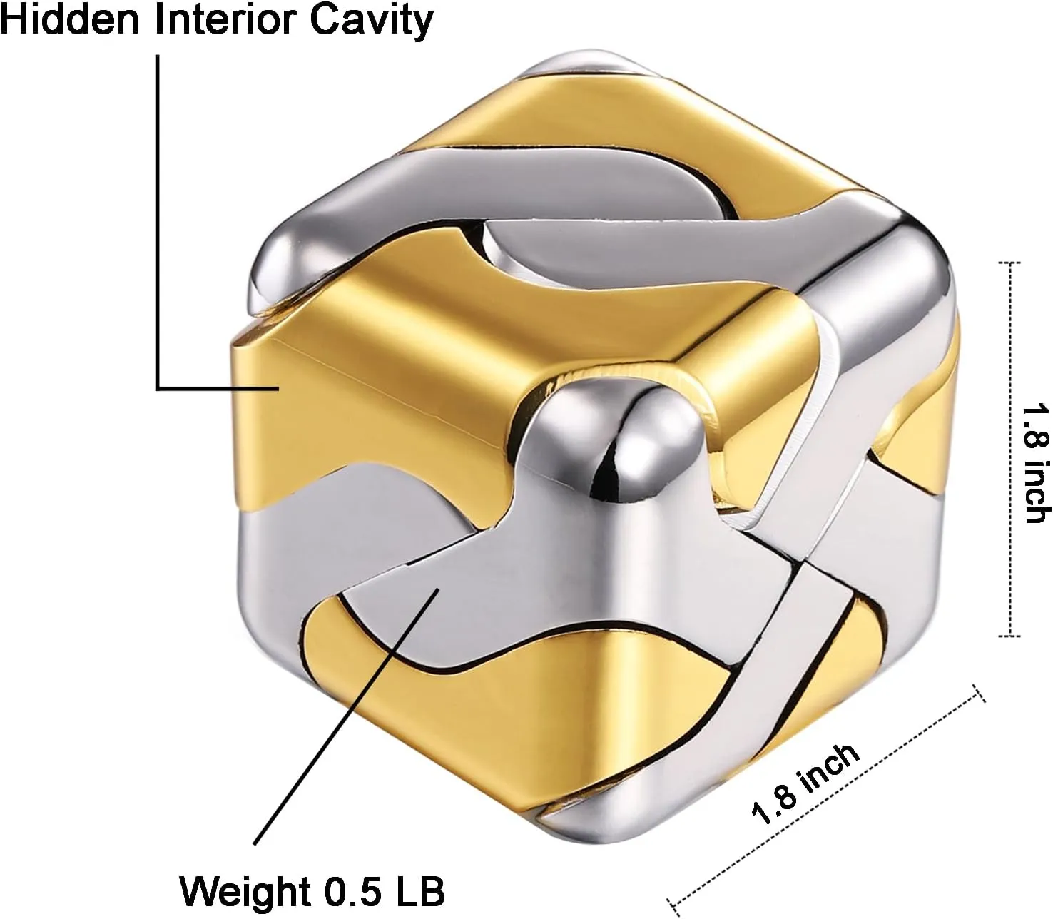 Metal Puzzle - 3D Cube Brain Teaser Puzzle