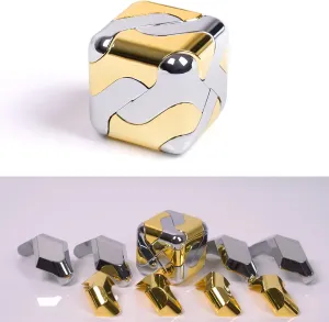 Metal Puzzles Brain-Teaser 3D Toys: Cool Gadgets Stuff Square Cube Box Puzzles Toy ADHD Tools Stress Relief Gift for Kid Children Teen Adult Office Home School Christmas