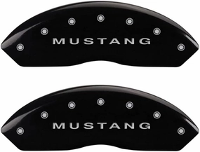 MGP Caliper Covers - Brake Caliper Covers 2005-2009 Ford Mustang - Front and Rear Set - Black
