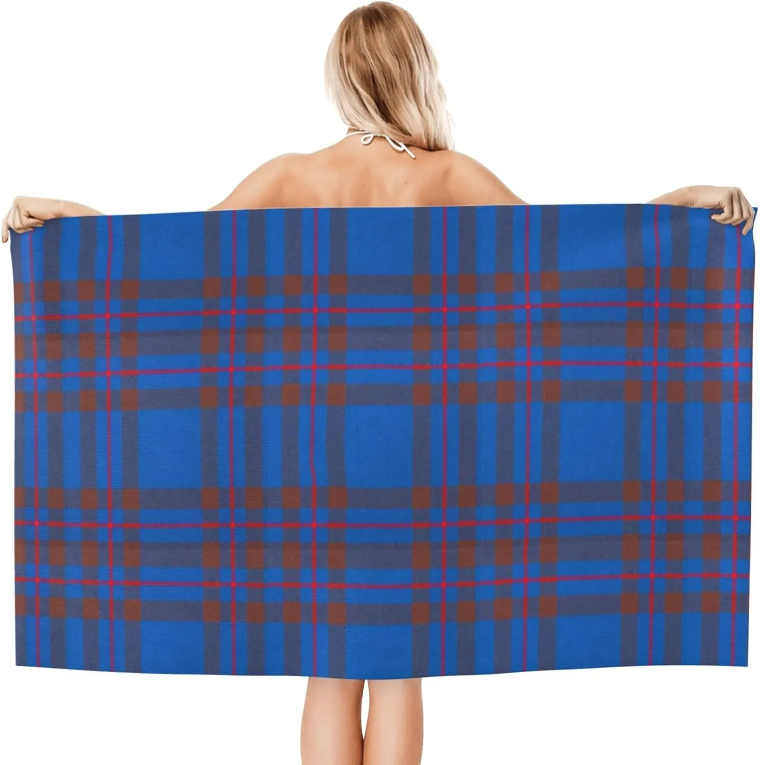 Microfiber Absorbent Bath Towel, Clan Elliot Tartan Adult Quick-Drying Beach Towel, Travel Vacation, Outdoor Activities, Beach, Swimming Essential Accessories