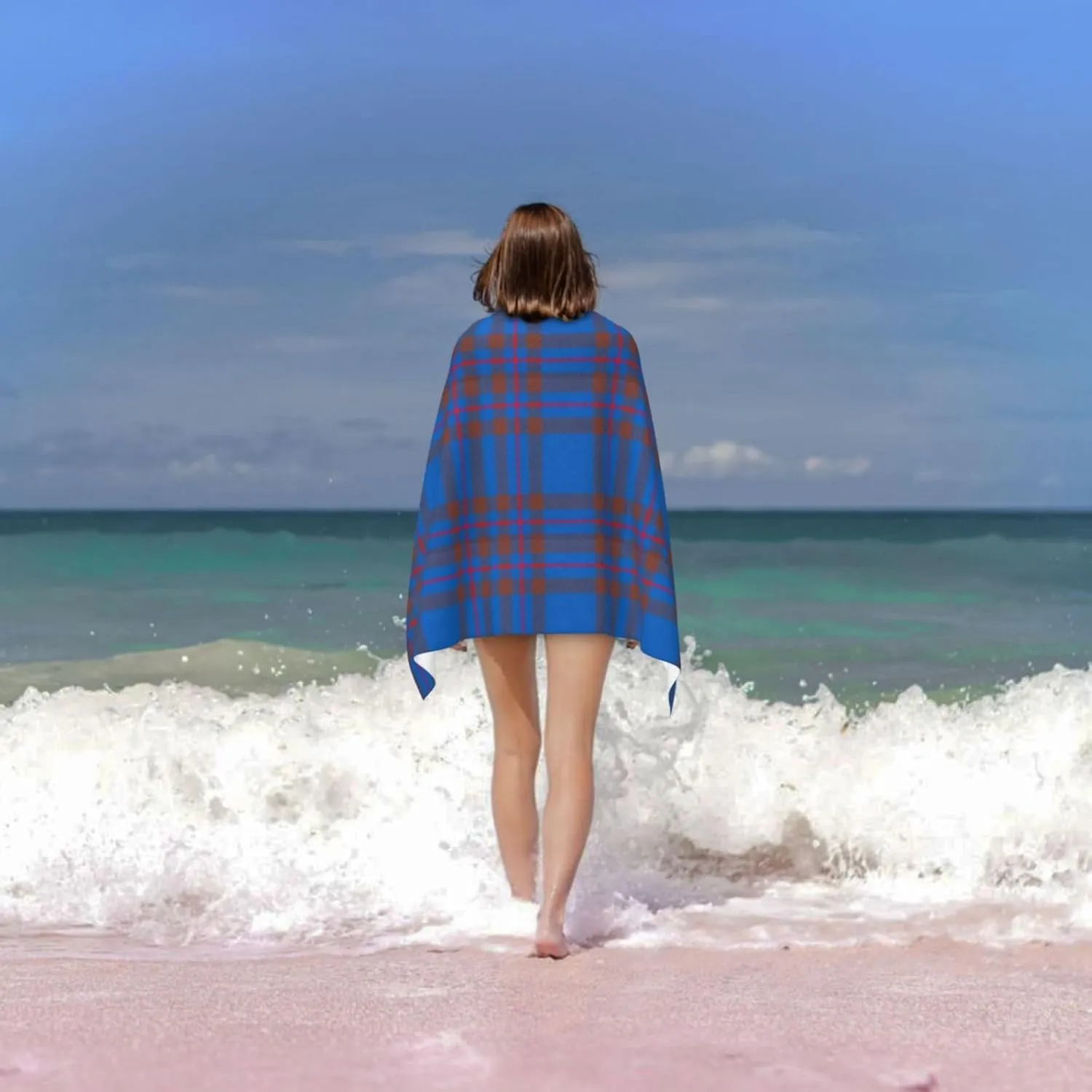 Microfiber Absorbent Bath Towel, Clan Elliot Tartan Adult Quick-Drying Beach Towel, Travel Vacation, Outdoor Activities, Beach, Swimming Essential Accessories
