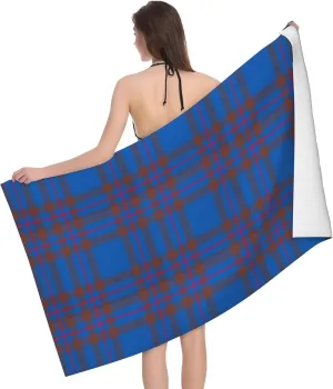 Microfiber Absorbent Bath Towel, Clan Elliot Tartan Adult Quick-Drying Beach Towel, Travel Vacation, Outdoor Activities, Beach, Swimming Essential Accessories