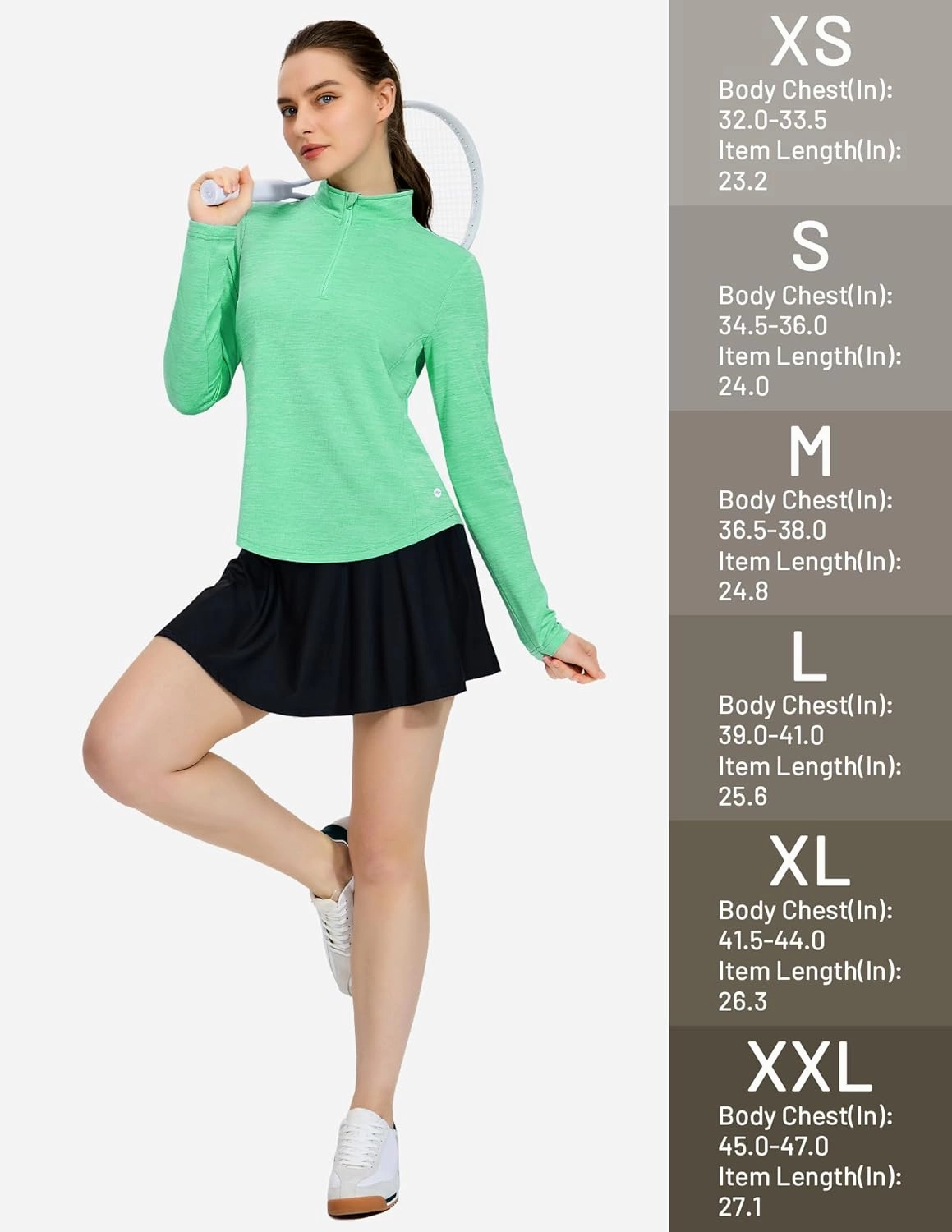 MIER Long Sleeve Workout Shirts for Women Quarter Zip Athletic Pullover Dry Fit Flowy Golf Running UV Sun Shirts,1/4 Zip