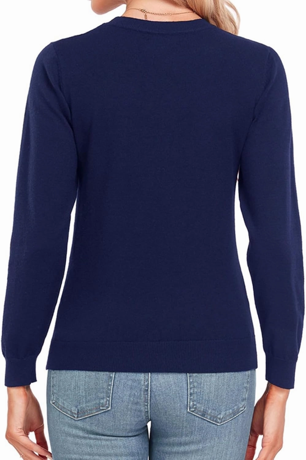 MINTLIMIT Women Lightweight Sweater Crew Neck Soft Knit Casual Basic Long Sleeve Pullover Fall Sweater Blouse Top