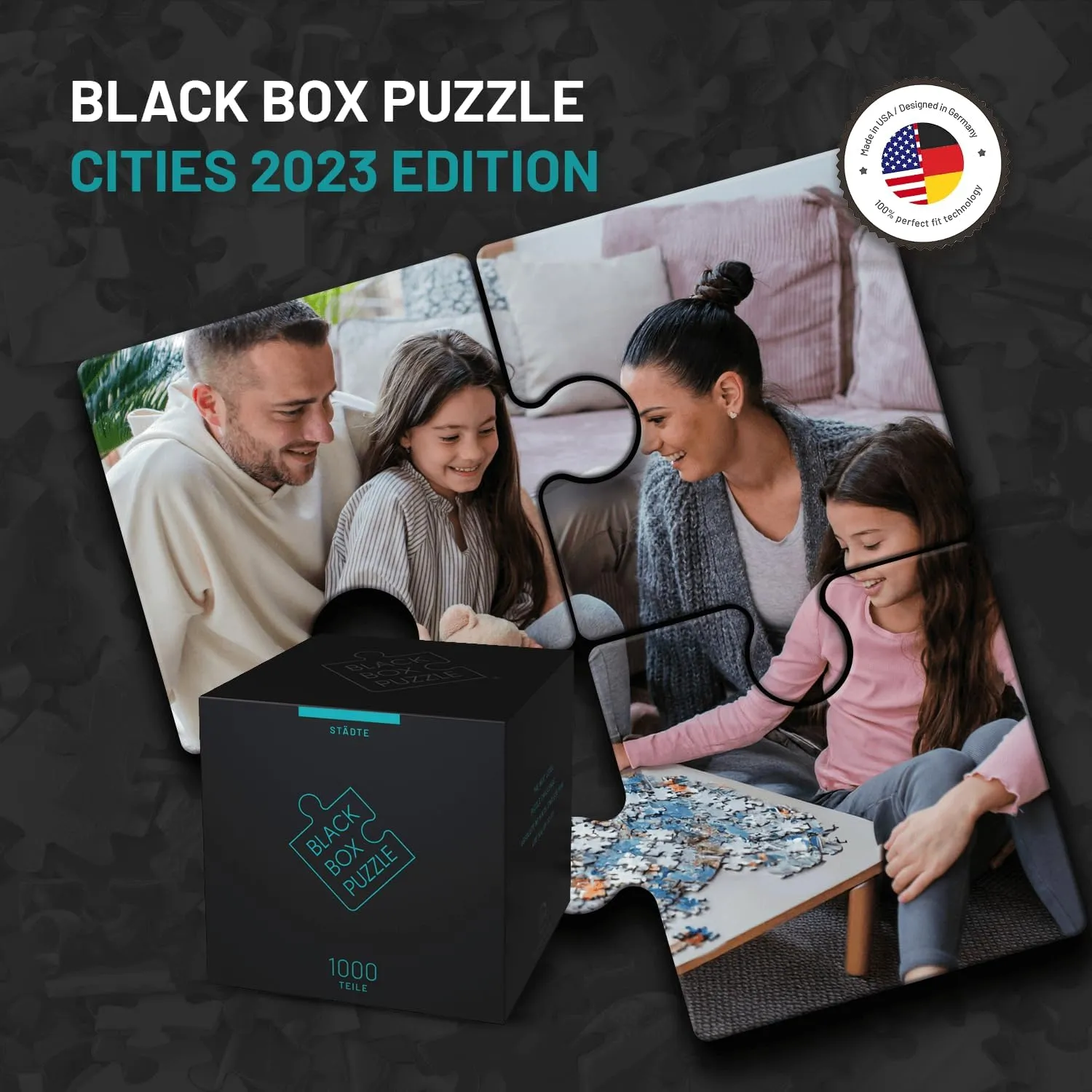 Misu Games Black Box Puzzle Without Template, Jigsaw Puzzles for Adults 1000 Pieces, Cool Jig-Saw Puzzels 20x27 Multiple Categories, Difficult Puzzle Cities Level 5