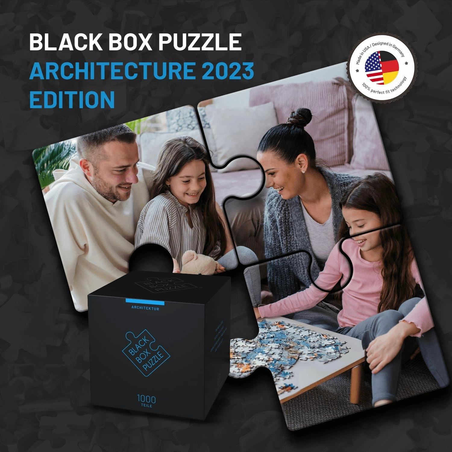 Misu Games Black Box Puzzle Without Template, Jigsaw Puzzles for Adults 1000 Pieces, Cool Jig-Saw Puzzels 20x27 Multiple Categories, Difficult Puzzle Architecture Level 4