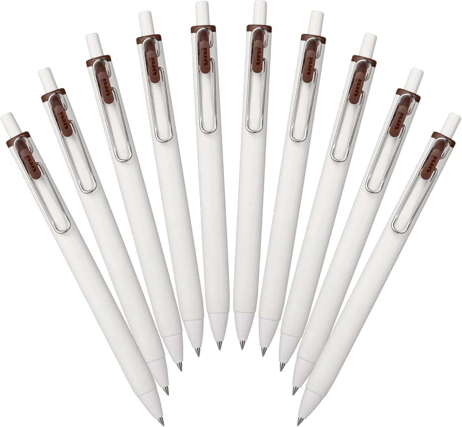 Mitsubishi Pencil Uni-Ball One Gel Ballpoint Pen, 0.5, Ganache, 10 Pieces, Hako UMNS05.21, 10P
