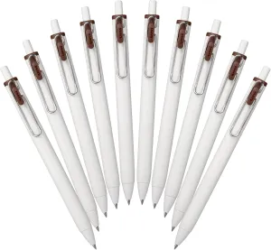 Mitsubishi Pencil Uni-Ball One Gel Ballpoint Pen, 0.5, Ganache, 10 Pieces, Hako UMNS05.21, 10P