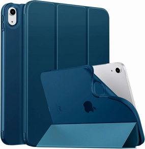 MoKo Case for New iPad (A16) 11th Generation 2025/ 10th Generation 2022, iPad 11 inch/ 10.9 inch Case with Soft TPU Translucent Frosted Back Cover, Auto Wake/Sleep, Support Touch ID, Cobalt Blue