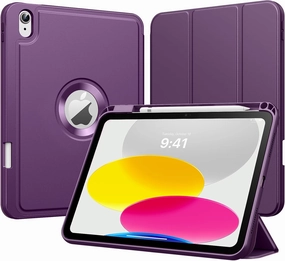 MoKo for iPad (A16) 11th Generation 2025 11-inch/10th Generation 10th 2022 10.9 inch Case with Pencil Holder, Smart Trifold iPad Case with Soft TPU Back Stand Cover, Auto Wake/Sleep,Dark Purple