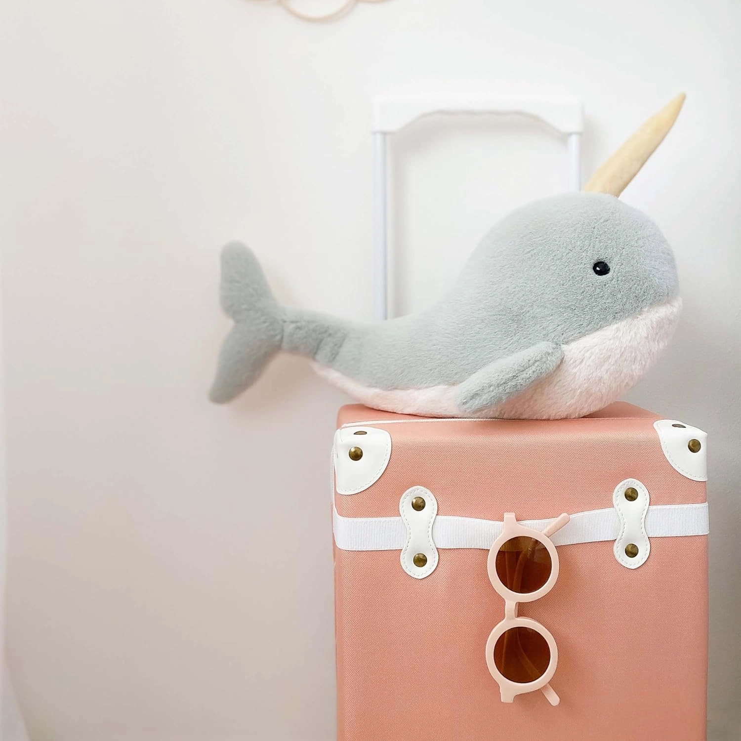MON AMI Nico The Narwhal Stuffed Animal – 17”, Whale Ocean Animals Plush Toy for Kids of All Ages, Use as Toy or Nursery Room Décor