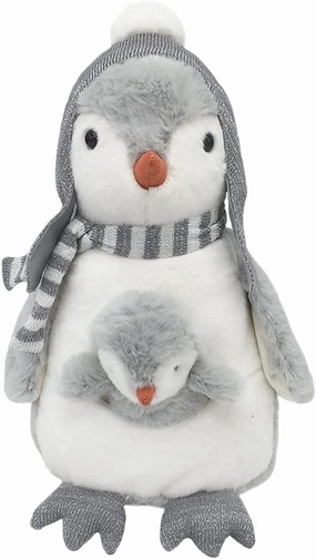 MON AMI Pebble The Penguin Stuffed Animal with Baby 14”, Soft & Cuddly Plush Penguin, Use as Toy/Nursery Room Décor, Great for Kids of All Ages