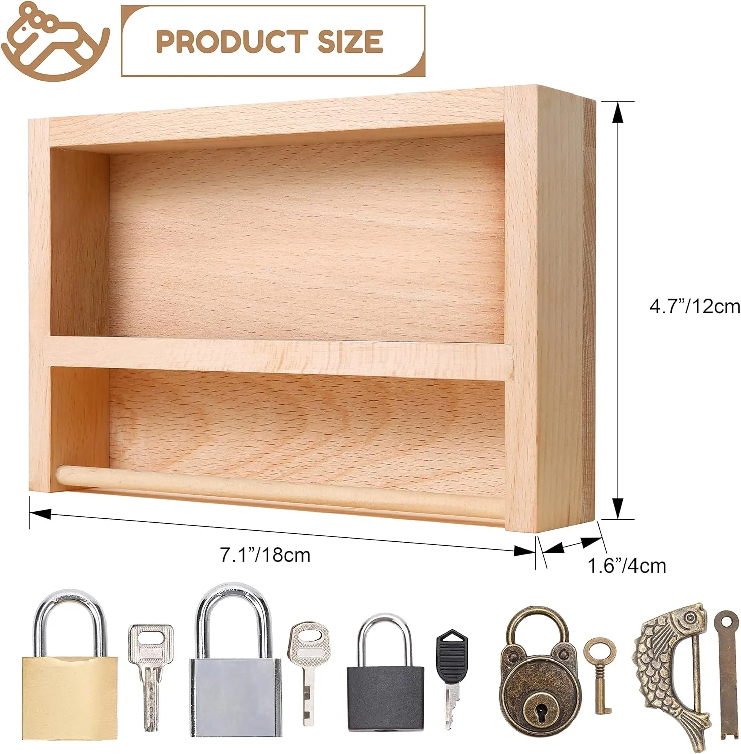 Montessori Lock and Key Toy Set for Kids, Educational Lock Set Keys, Wooden Learning Montessori Materials for 3 4 5 6 Toddlers, Preschool, Home Classroom STEM Educational Birthday Toys