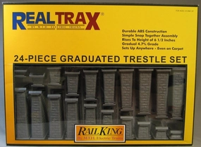 MTH RAILKING 24 Piece Graduated Trestle Set for REALTRAX O Gauge 40-1135