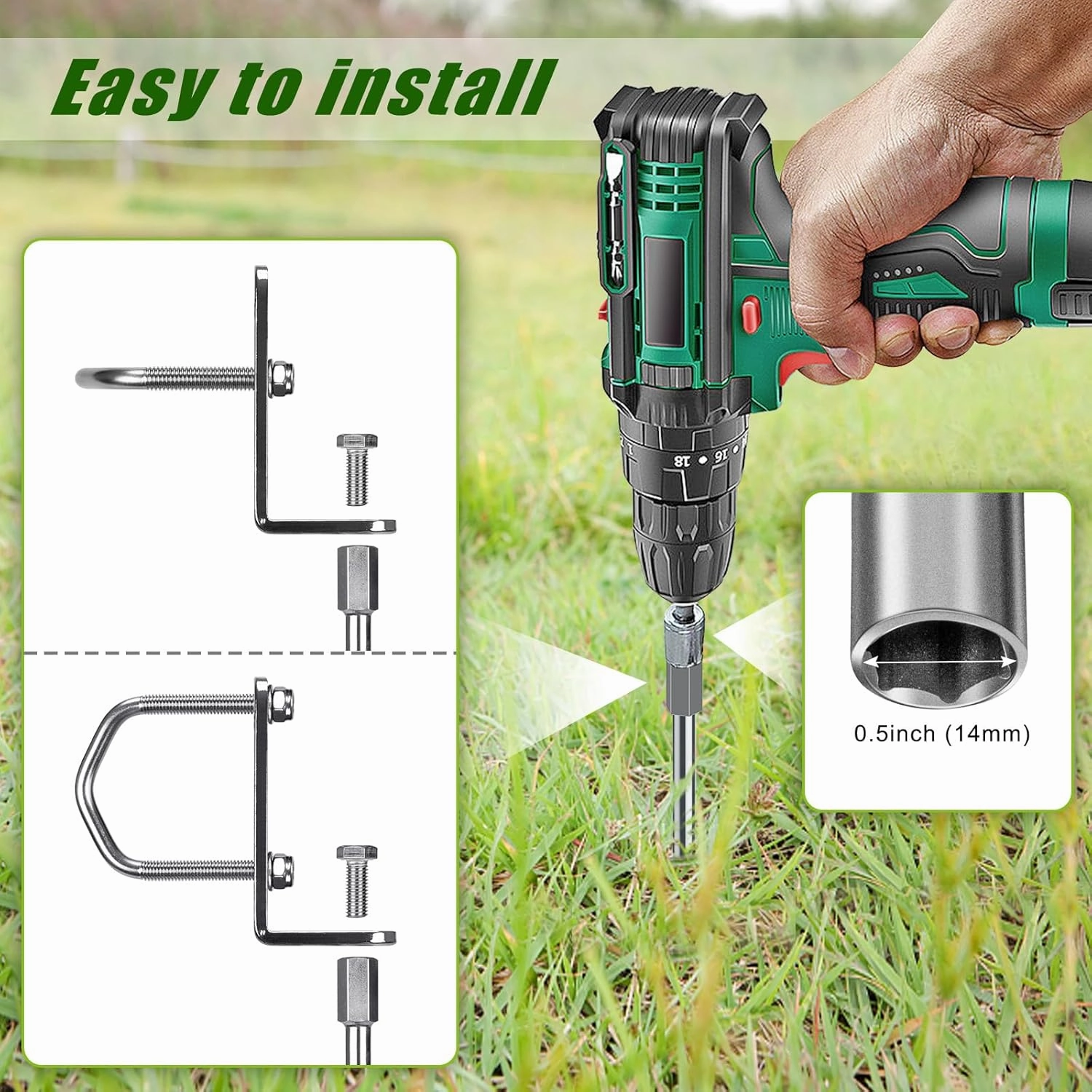 Multi-Purpose Trampoline Stakes Anchors, 3'' Wider Spiral Ground Anchors Screw in, Fully Welded Mobile Home Anchors for Shed, Swing Sets, Carports and More,18''/24''/30'' Set of 2,4,6