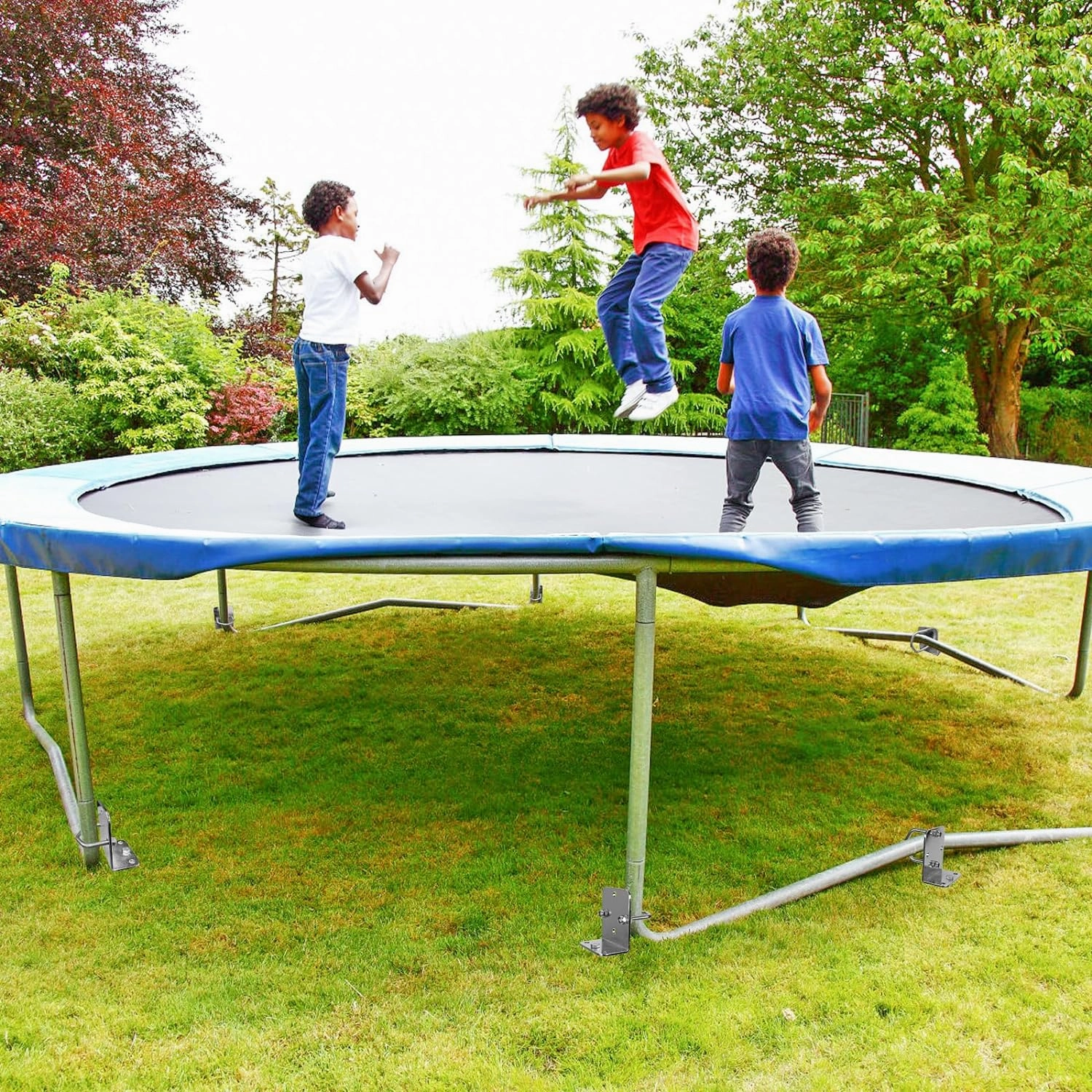Multi-Purpose Trampoline Stakes Anchors, 3'' Wider Spiral Ground Anchors Screw in, Fully Welded Mobile Home Anchors for Shed, Swing Sets, Carports and More,18''/24''/30'' Set of 2,4,6