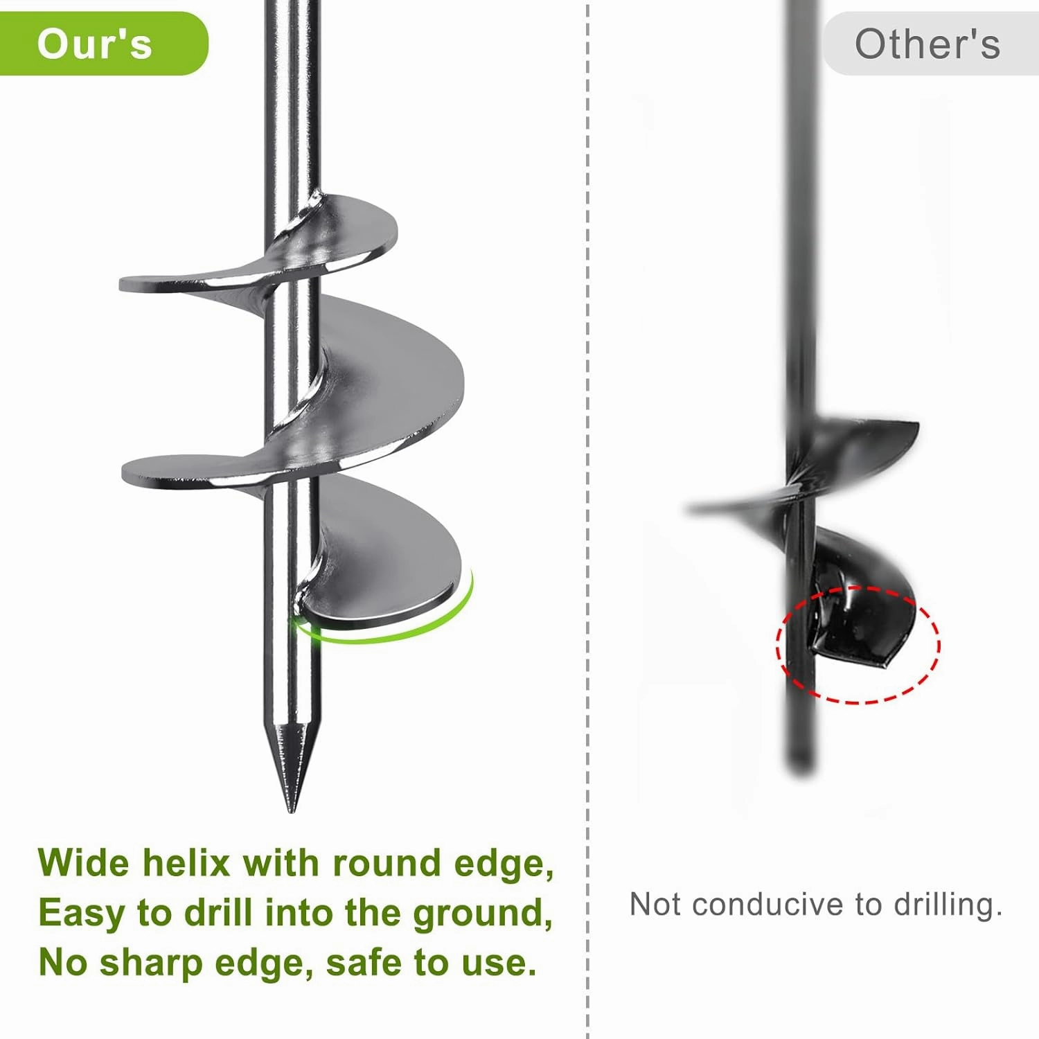 Multi-Purpose Trampoline Stakes Anchors, 3'' Wider Spiral Ground Anchors Screw in, Fully Welded Mobile Home Anchors for Shed, Swing Sets, Carports and More,18''/24''/30'' Set of 2,4,6