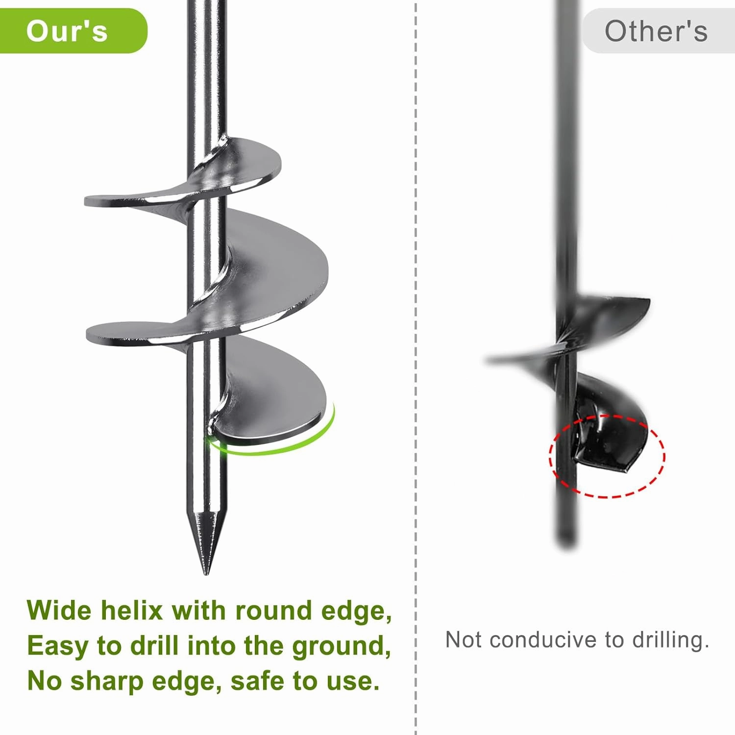 Multi-Purpose Trampoline Stakes Anchors, 3'' Wider Spiral Ground Anchors Screw in, Fully Welded Mobile Home Anchors for Shed, Swing Sets, Carports and More,18''/24''/30'' Set of 2,4,6