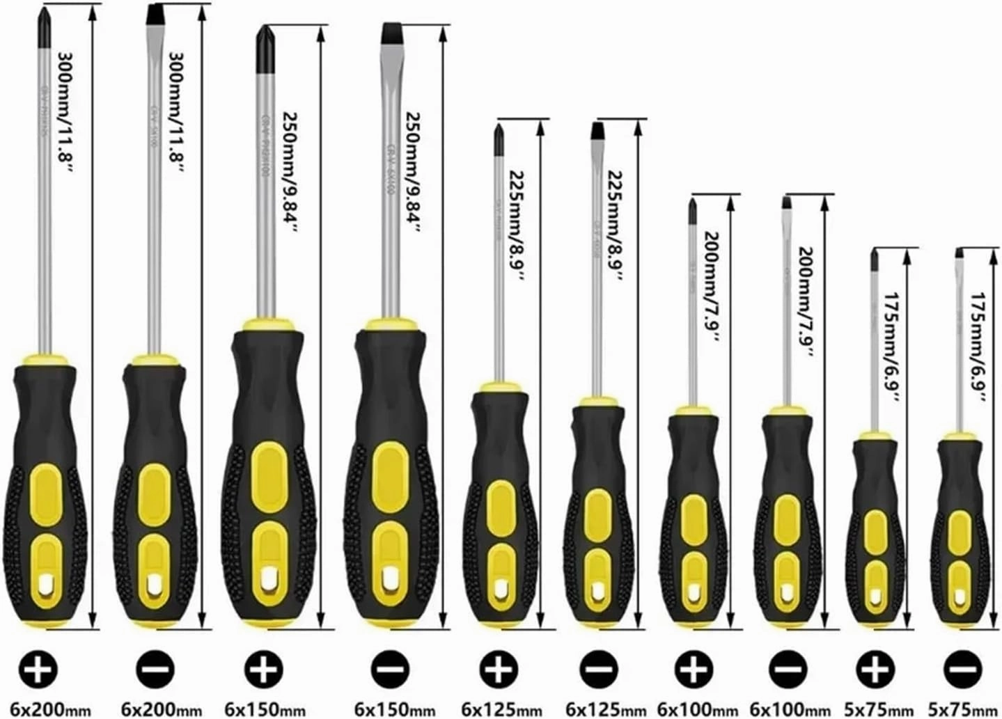 Multipurpose Handle Screwdrivers Electrician Insulated Security Repair Hand Tools Screw Driver Cross/Straight Type Screw Driver(4-inch cross)