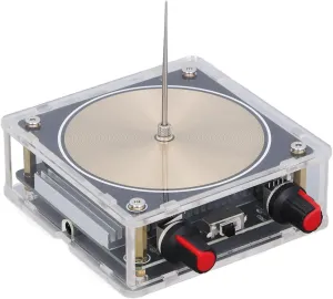Music Coil Kit Artificial Touchable Spark Arc Generator Square BT Musical Coil for Science Experiment Education (US Plug AC100-240V)