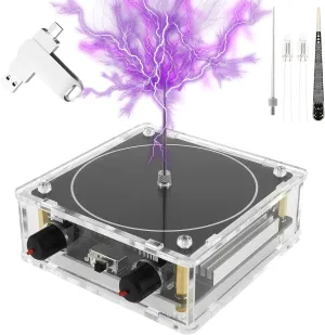 Musical Tesla Coil, Bluetooth Music Tesla Coil, Touchable Artificial Spark Gap Arc Generator, Wireless Transmission Experiment Model, Science Teaching Tool (Standard USB Flash Drive)
