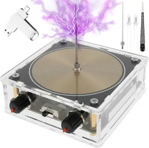 Musical Tesla Coil, Bluetooth Music Tesla Coil, Touchable Artificial Spark Gap Arc Generator, Wireless Transmission Experiment Model, Science Teaching Tool (Standard USB Flash Drive)