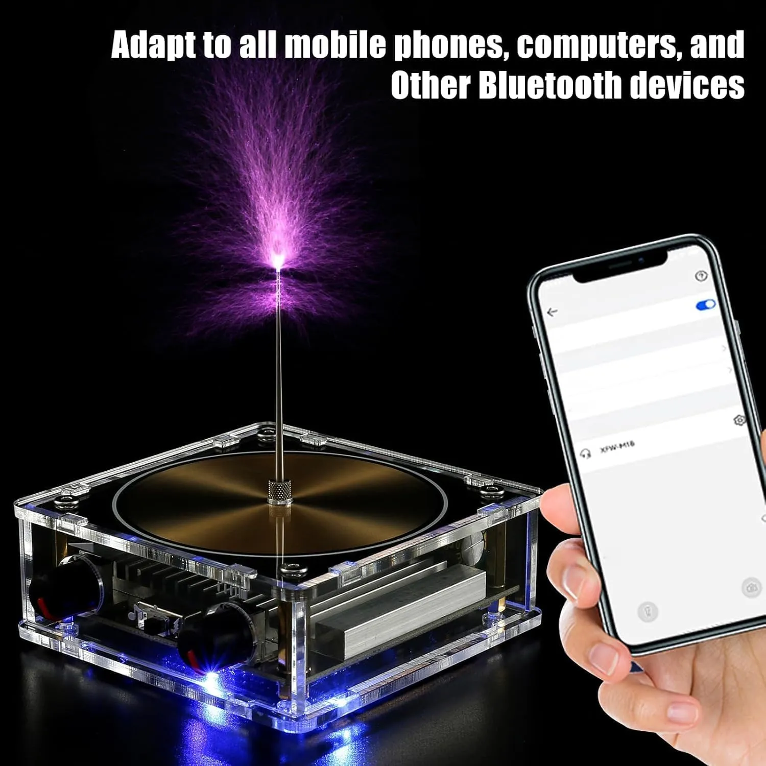 Musical Tesla Coil, Bluetooth Music Tesla Coil, Touchable Artificial Spark Gap Arc Generator, Wireless Transmission Experiment Model, Science Teaching Tool (Standard USB Flash Drive)