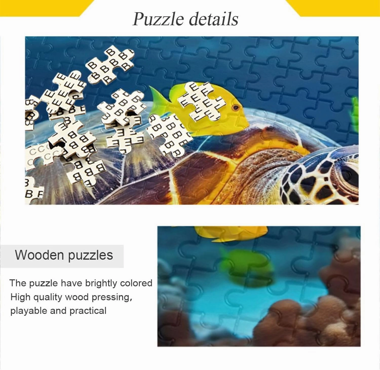 Nander 1000 Pieces Schools of Fish and Turtles Jigsaw Puzzle for Adults Teens Kids, Fun Family Game for Holiday Toy Gift Home Decor