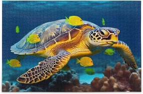 Nander 1000 Pieces Schools of Fish and Turtles Jigsaw Puzzle for Adults Teens Kids, Fun Family Game for Holiday Toy Gift Home Decor