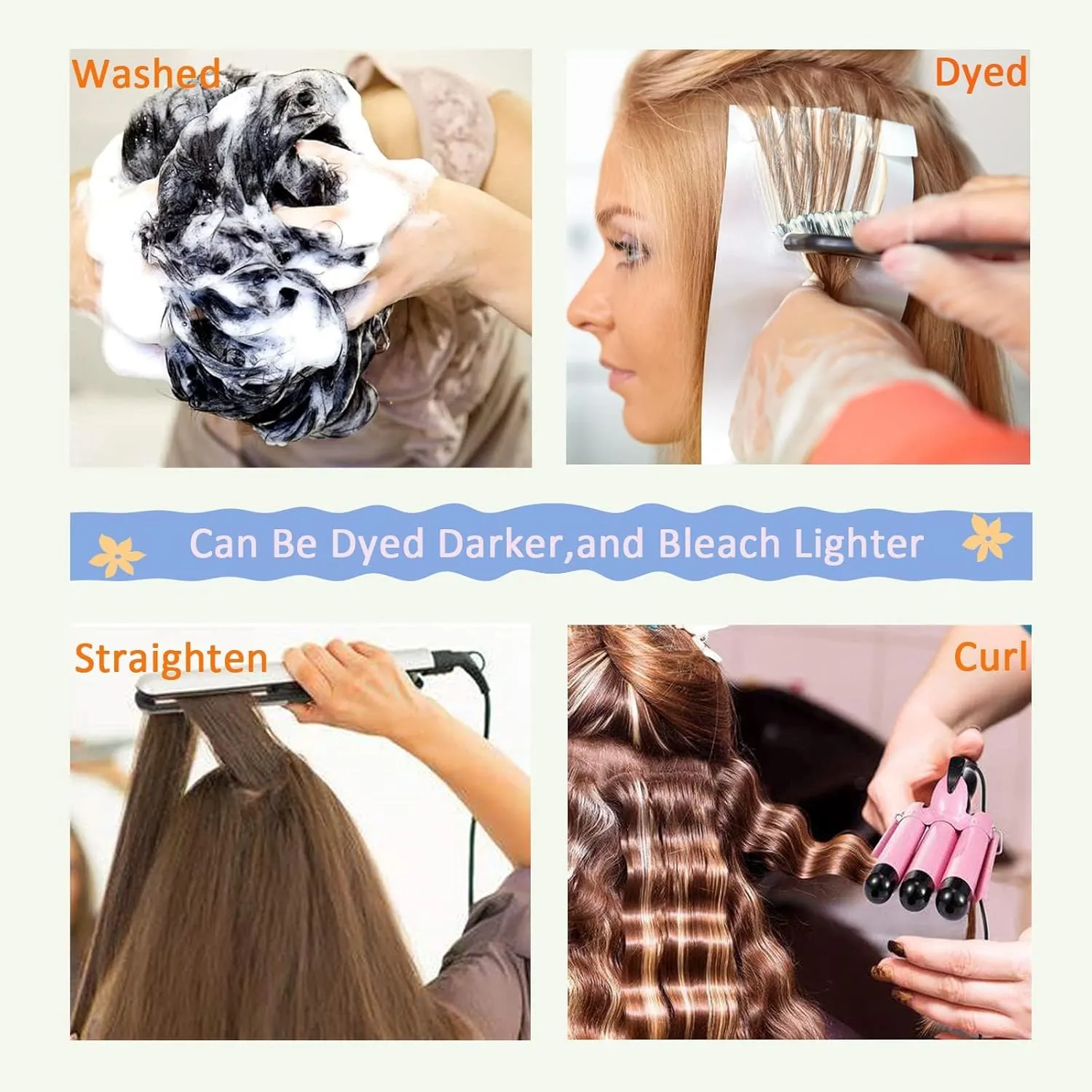 Nano Ring Hair Extensions Human Hair Keratin Cold Fusion Nano Tip Micro Nano Beads Link Thick Hair Balayage Highlight Ombre Real Remy Hair 1g/s (18inch50gr50s, Silver Gray)